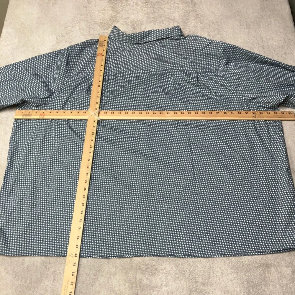 KingSize Button Up Long Sleeve Shirt Lot of 3 Geometric Plaid Mens 6XL Big